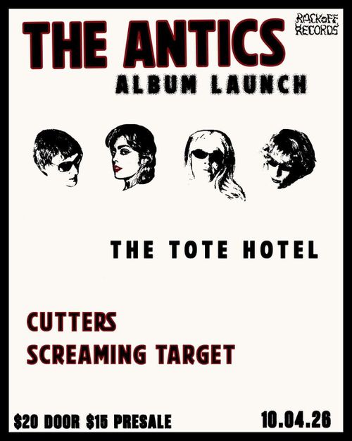 The Antics Album Launch with Cutters and Screaming Target
