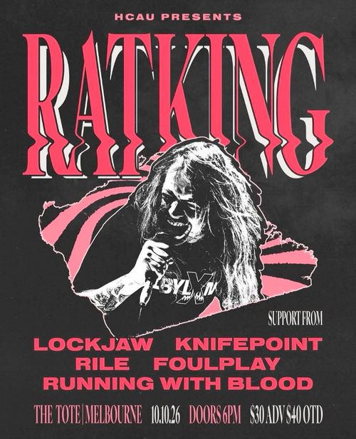 Ratking, Lockjaw, Knifepoint, Rile, Foulplay & Running with Blood @ The Tote 18+