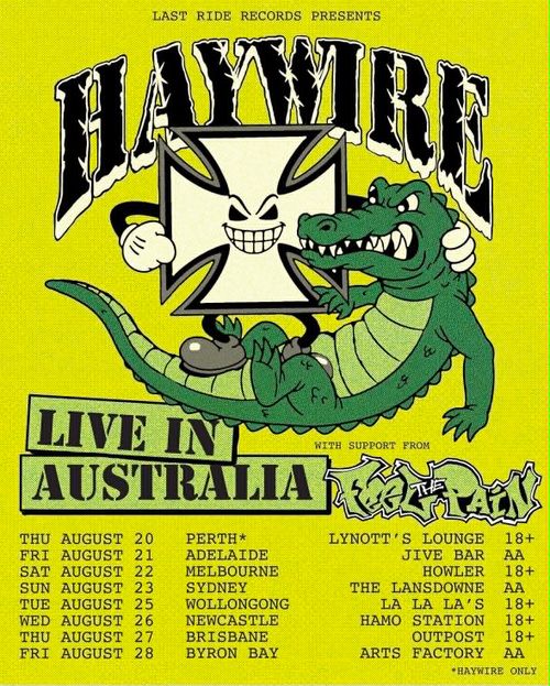 Haywire (USA) & Feel The Pain @ Howler 18+