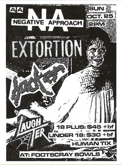 Negative Approach with Extortion, Hacker & Laughter