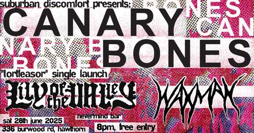Canary Bones - "Tortfeasor" single launch w/ Lily of the Valley & Waxman at Nevermind Bar, Hawthorn 