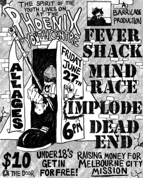 Fever Shack, Mind Race, Implode & Dead End @ Phoenix Youth Centre