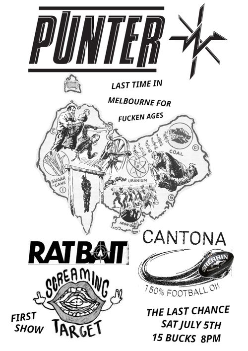 PUNTER / RAT BAIT / CANTONA / SCREAMING TARGET AT LAST CHANCE 5/7