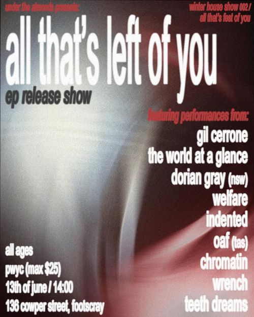 allthatsleftofyou ep release house show