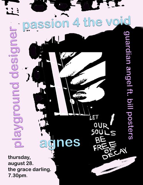 passion 4 the void, playground designer, agnes, guardian angel ft. bill posters @ the grace darling