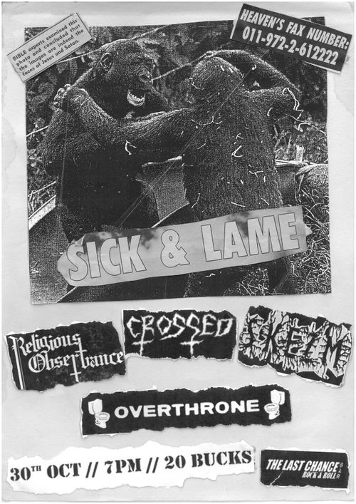 Religious Observance, CROSSED, Skezm, Overthrone